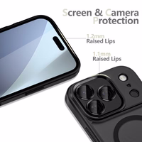 Tech-Protect MagCam MagSafe dėklas telefonui iPhone 17 Pro Max - matinė juoda