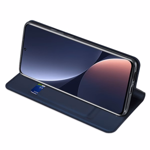 Dux Ducis Skin Pro dėklas telefonui Xiaomi 13 Pro su kortelių laikikliu ir stovu mėlynas