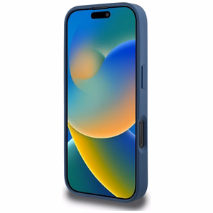 Guess Grained Roses Big 4G logo dėklas telefonui iPhone 16 Pro Max - mėlynas