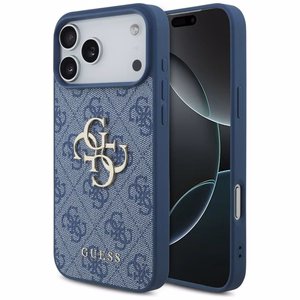 GUESS dėklas, skirtas IPHONE 18 Pro Max/17 Pro Max (4G Big Logo) (spalva: mėlyna)