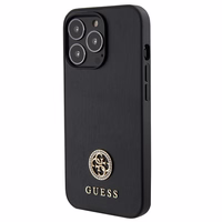 Guess Strass Metal Logo dėklas telefonui iPhone 13 Pro 6.1" - juoda