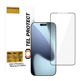 Tempered glass Tel Protect 10X Privacy Titanium for Iphone 17 Pro (envelope)