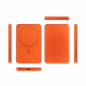Forcell F-Energy Slim F5K9 išorinė baterija, suderinama su MagSafe, 5000 mAh, 15 W, QC 4.0, PD 3.0, oranžinė