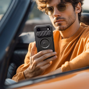 Tech-Protect Kevlar magnetinis MagSafe dėklas telefonui iPhone 17 Air - juodas