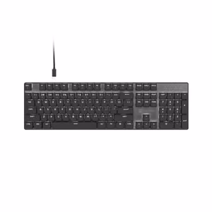 Natec Amberjack Keyboard Wired US Linear White backlight, Hot-swappable switches, Anti-ghosting, Built-in memory, Macro recording Black/Gray