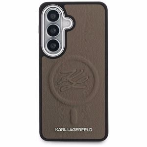 Karl Lagerfeld dėklas Embossed Ring Initials MagSafe Samsung Galaxy S26 Plus rudas