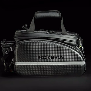 Rockbros A6-6 dviračio krepšys ant bagažinės, 35 l, su išlankstomomis kišenėmis - juodas