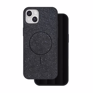 Blizgus plonas magnetinis dėklas telefonui iPhone 13 6,1" juodas