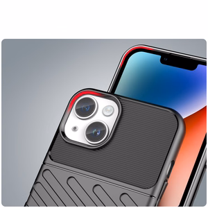 Thunder Case iPhone 14 Plus dėklas telefonui su apsauga - juodos spalvos
