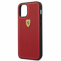 Ferrari FESPEHCP12SRE iPhone 12 mini 5.4 raudonas kietas dėklas On Track perforuotas