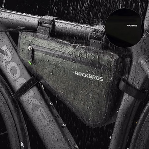 Rockbros AS-017 dviračio rėmo krepšys 5 l - tamsiai žalias