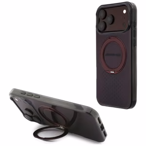 Mercedes AMG IML Double Layer Urban Line dėklas, skirtas iPhone 18 Pro Max / 17 Pro Max, su žiedu-stovu, suderinamas su MagSafe – bordo spalvos