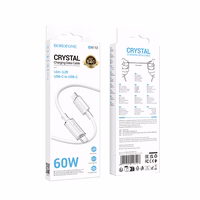 Borofone Kabelis BX112 Lemon - Type-C į Type-C - PD 60W 1 metras baltas