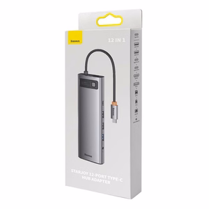 BASEUS adapteris HUB 12in1 Type C WKWG020213/BS-OH037 0,2 m pilkas