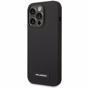 Karl Lagerfeld KLHMP14LSLMP1K iPhone 14 Pro 6,1" kietas dėklas juodas / juodas Silikoninė Plokštelė Magsafe