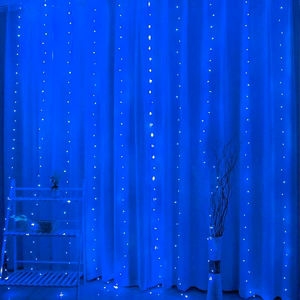 LED užuolaida (100 LED lempučių) 3Mx1M mėlyna
