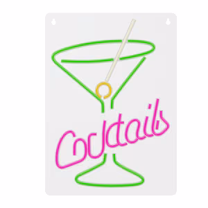Neon PLEXI LED COCKTAILS rožinis žalias FPNE02X Forever Light