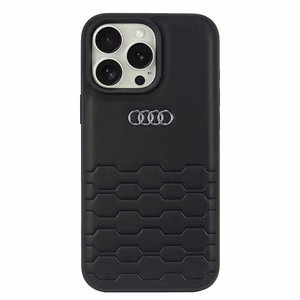 Audi Sintetinės odos iPhone 16 Pro Max 6.9" juodas/juodas kietas dėklas AU-TPUPCIP16PM-GT/D2-BK