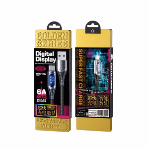 WEKOME WDC-166 Sakin Series USB-A–Lightning įkrovimo ir duomenų laidas, 1 m, 6 A, „Tarnish“ spalvos