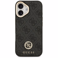 Guess 4G Strass Logo & Big Strap Metal Buttons Magnetinis dėklas iPhone 17 - juodas