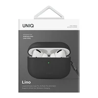 Uniq dėklas Lino AirPods Pro 2 kartai silikoninis pilkas / pelenų pilkas