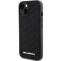 Karl Lagerfeld Quilted K Pattern dėklas telefonui iPhone 15 Plus / 14 Plus - juodas