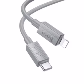 Kabelis USB-C į Lightning Hoco PD 27W 1 m X107 pilkas