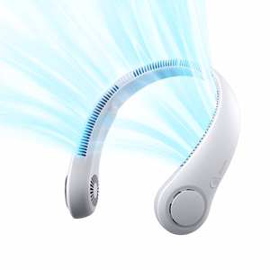 Jisulife Neck Fan 3 4000mAh nešiojamas kaklo ventiliatorius, pilkas