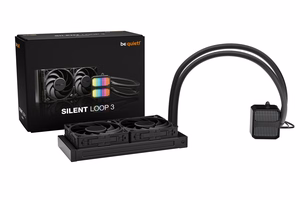 be quiet! Silent Loop 3 240 mm procesoriaus viskas viename skysčio aušintuvas 12 cm juodas 1 vnt.