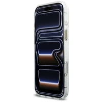 Guess IML Glitters Script Strap MagSafe Case for iPhone 17 Pro Max - Clear