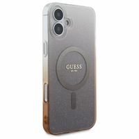 Guess IML Blizgantis gradientas Magnetinis dėklas telefonui iPhone 16 Plus - rudas