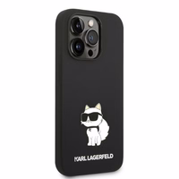 Karl Lagerfeld Silicone Choupette dėklas telefonui iPhone 14 Pro Max - juodas