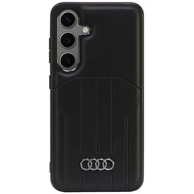 Audi Sintetinės odos Magnetinis dėklas telefonui S24 S921 juodas/juodas kietas dėklas AU-TPUPCMS24-Q5/D1-BK