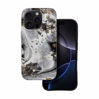 FORCELL F-PROTECT Mirage, karinio lygio dėklas su MagSafe, suderinamas su IPHONE 15 sidabrinis rūkas