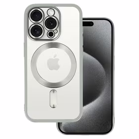 Metalinis Magnetinis dėklas Iphone 13 sidabrinis