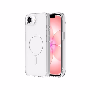 JM Crystal su magsafe dėklas iPhone 16e/17e skaidrus