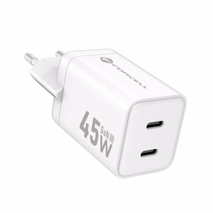 Įkroviklis Forcell (VT-36B) (2xUSB-C 3A 45W) baltas