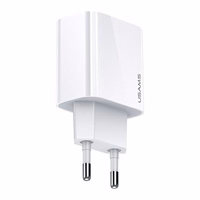 USAMS Tinklo įkroviklis 1xUSB-C T34 20W 5V-3A(only head) PD3.0 Fast Charging baltas CC118TC01 (US-CC118)