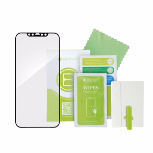 Bestsuit Flex-Buffer Hybrid Glass 5D с антибактериальным покрытием Biomaster для Apple iPhone 13 mini ЧЁРНЫЙ