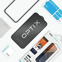 Uniq Optix matinės tekstūros grūdintas stiklas iPhone 15 Pro su aplikatoriumi