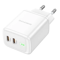 Įkroviklis Borofone BN9 35W 2xUSB-C baltas