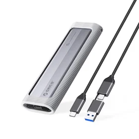 Orico AXM2S-G2-V1 M.2 NVME/NGFF USB-C/USB-A į USB-C 6Gb/s / 10Gb/s diskų dėklas - pilkas