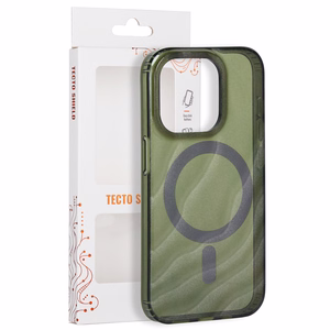 „Tecto Shield Desert Mag“ dėklas, skirtas iPhone 15 Pro 6,1", tamsiai alyvuogių spalvos