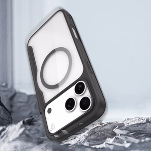 Dux Ducis Skin X Pro dėklas iPhone 17 Pro su pinigine, suderinamas su MagSafe - juodas