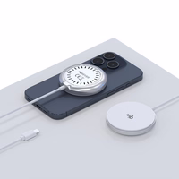 "Forever MAWC-300" magnetinis belaidis įkroviklis Qi2 15W sidabrinis