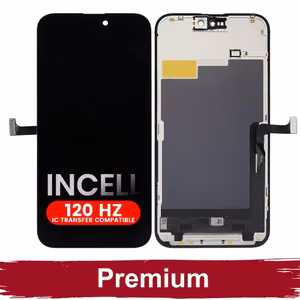 LCD ekranas suderinamas su iPhone 15 Pro Max, juodas (120Hz / INCELL / Premium) Removable IC