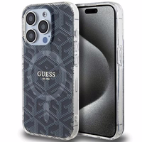 Guess IML GCube MagSafe dėklas telefonui iPhone 15 Pro Max - juodas