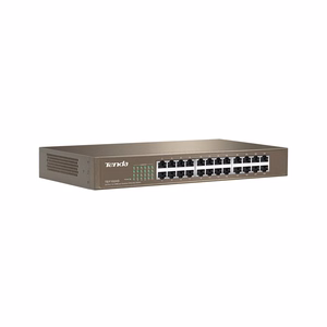 Tenda TEF1024D tinklo komutatorius Ne-valdomas Fast Ethernet (10/100) Rusvai gelsvas