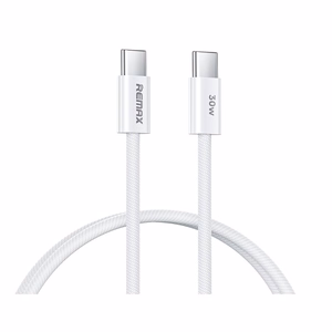 USB kabelis Remax RC-C010 USB-C to USB-C 30W 1.0m baltas