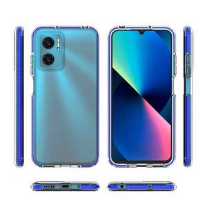 Spring Case gel TPU dėklas su spalvotu rėmeliu Xiaomi Redmi 10 juodas